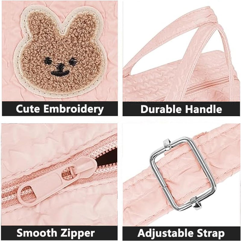 NIKUKY Baby Diaper Bag Tote, Cute Small Crossbody Nappy Mommy Bag, Lightweight Travel & Hospital Multifunction Storage Tote - Image 4